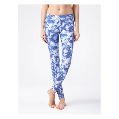 Conte Woman's Leggings Blue-White