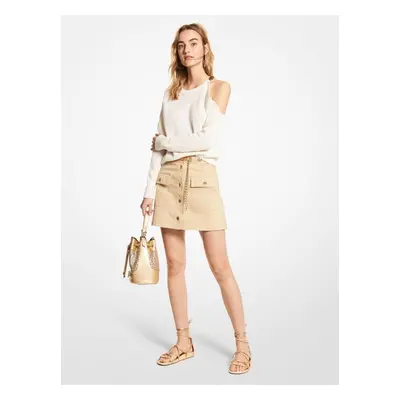 Michael Kors Sweater - ONE SHLDR CUTOUT HW SWTR beige