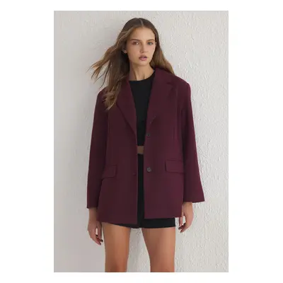 Trendyol Claret Red Regular Coat