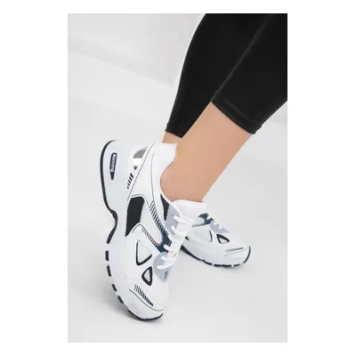 Soho White-Navy Blue Women's Sneaker