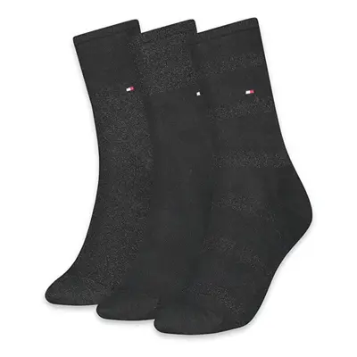 Sada pánských ponožek v černé barvě Tommy Hilfiger Sock 3P Spark - Dámské