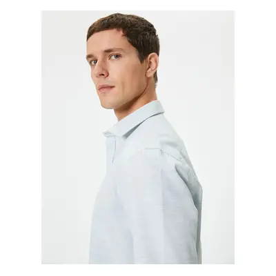 Koton Slim Fit Shirt Classic Collar Long Sleeve Buttoned Cotton