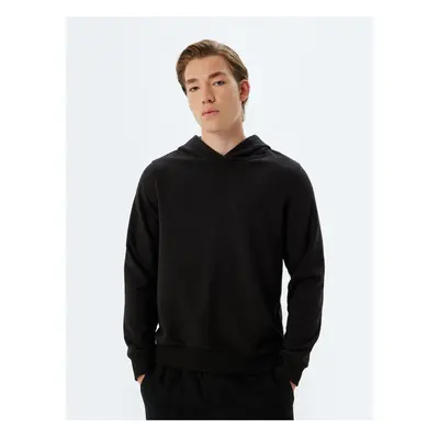 Koton Basic Cotton Long Sleeve Hooded Sweatshirt