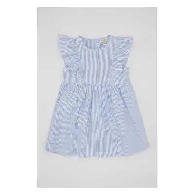 DEFACTO Baby Girl Striped Sleeveless Linen Look Dress