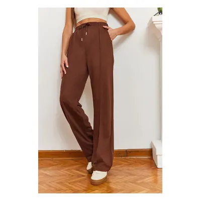 Bianco Lucci Women's Wide Leg Casual Sweatpants