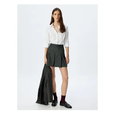 Koton High Waist Mini Pleated Skirt