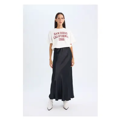 DEFACTO A Cut Normal Waist Long/Maxi Length Satin Skirt