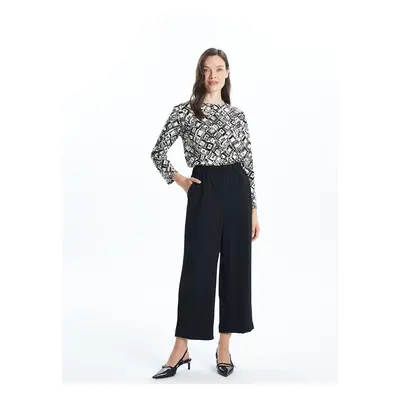 LC Waikiki Lcw Elastic Waist Straight Wide Leg Women's Trousers