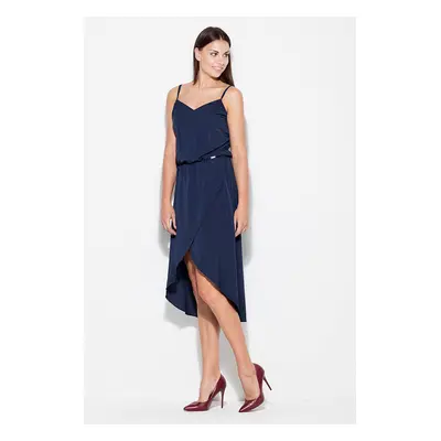 Dress with thin straps Katrus navy blue