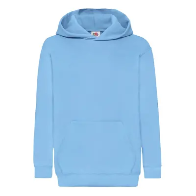 Blue children's sweatshirt Classic kangaroo Fruit of the Loom