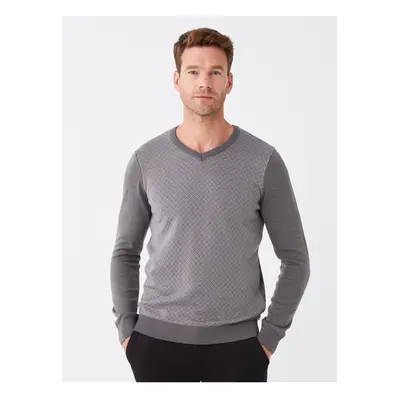 LC Waikiki V-Neck Long Sleeve Men's Knitwear Sweater