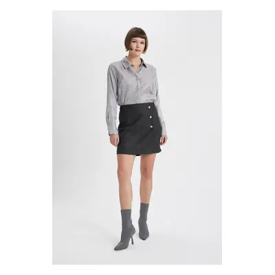 DEFACTO A-Line Regular Waist Lined Mini Skirt