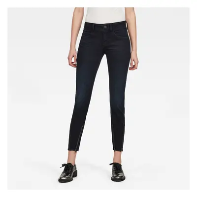 G-STAR Jeans - Lynn 2-Zip Mid Skinny Ankle Wmn Black-Blue