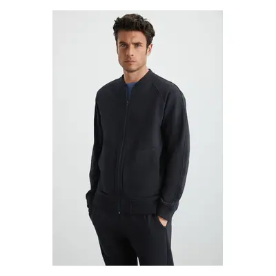 GRIMELANGE FABER Men's 100% Cotton Black Jacket