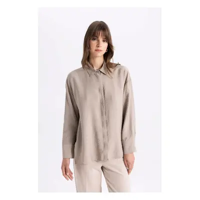 DEFACTO Relax Fit Long Sleeve Shirt Tunic