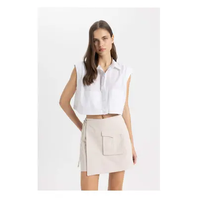 DEFACTO Gabardine High waist Short Leg Short