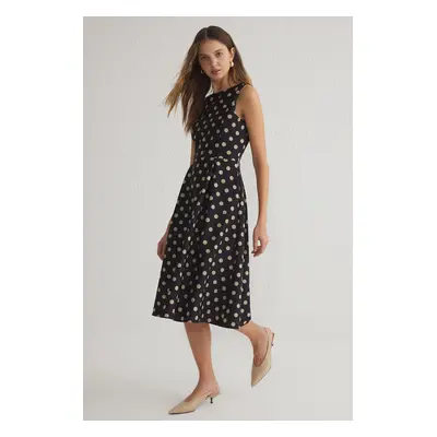 Trendyol Black*001 Plain Midi Woven Dress