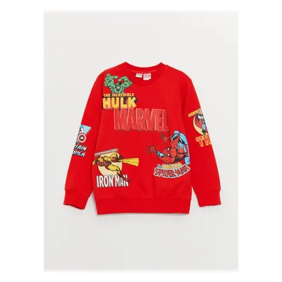 LC Waikiki Boys' Crew Neck Marvel Printed Long Sleeve Sweatshirt