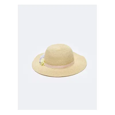 LC Waikiki Bias Detail Girl's Straw Fedora Hat