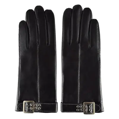 Semiline Woman's Women Leather Antibacterial Gloves P8210