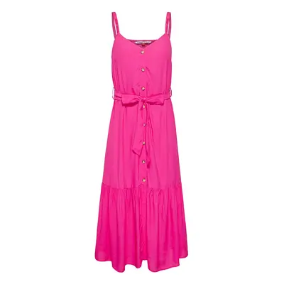 Tommy Jeans Dress - TJW BUTTON THRU MIDI DRESS pink