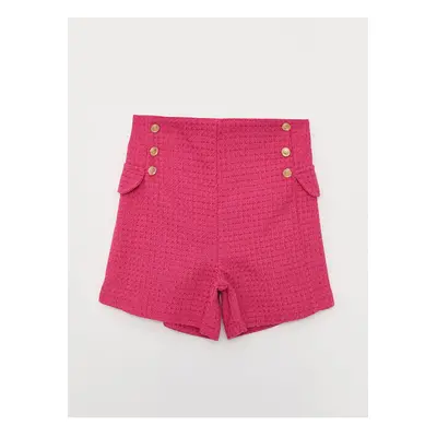 LC Waikiki Self-patterned Girls' Shorts with Elastic Waistband