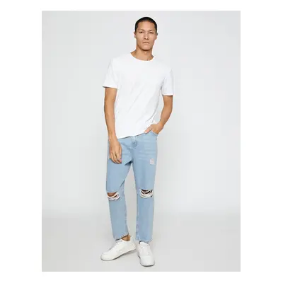 Koton Loose Fit Ripped Trousers - Steve Jean