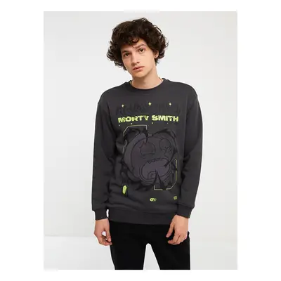 LC Waikiki LCW Casual Crew Neck Long Sleeve Rick and Morty Printed Men's Sweatshirt