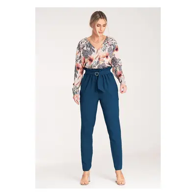 Figl Woman's Pants M1072 Navy Blue