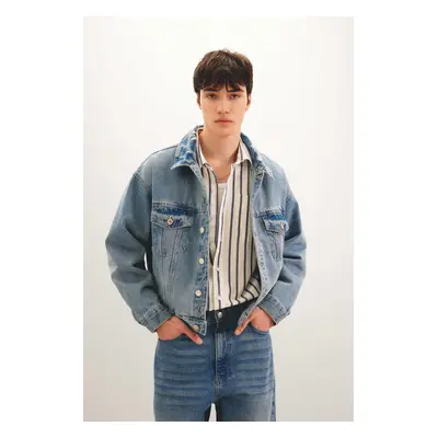 DEFACTO Relax Fit Buttoned Pocket Jean Jacket