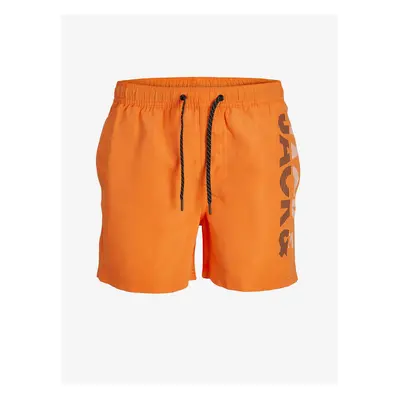 Oranžové klučičí kraťasy Jack & Jones Fiji - Kluci