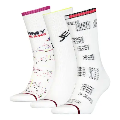 Socks - Tommy Jeans TH UNI TJ GIFTBOX 3P DISRUPTIVE White