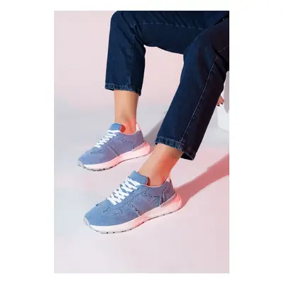 LuviShoes RAFAEL Blue Denim Women's Sports Sneaker