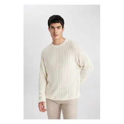 DEFACTO Relax Fit Crew Neck Sweater