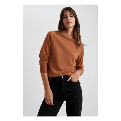 DEFACTO Relax Fit Crew Neck Basic Sweater