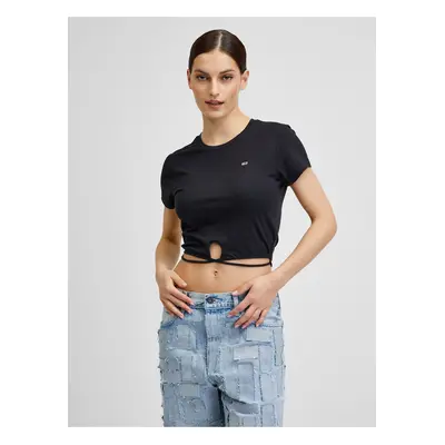 Černý dámský crop top Tommy Jeans - Dámské