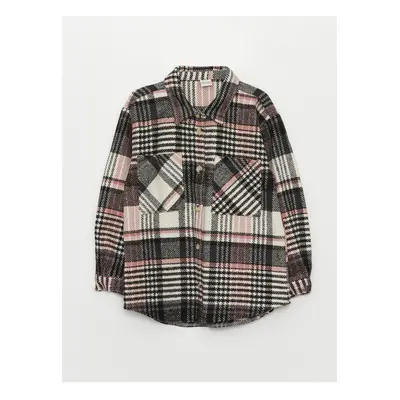 LC Waikiki Plaid Long Sleeve Girl's Shirt Jacket