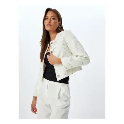 Koton White Patterned Women's Jacket