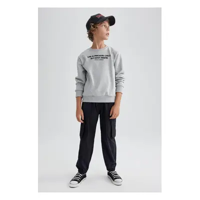 DEFACTO Boys Cargo Jogger Cuff Parachute Trousers