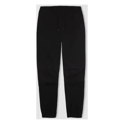 DEFACTO Regular Fit Jogger Gabardine Trousers with Waist Tie and Pocket Straight Leg