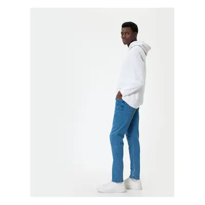 Koton Buttoned Standard Waist Slim Fit Jeans - Brad Jean