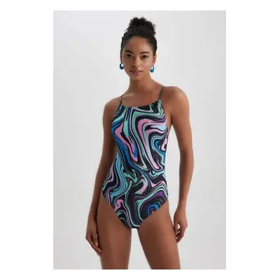 DEFACTO Fall In Love Regular Fit Tie-dye Patterned Swimsuit