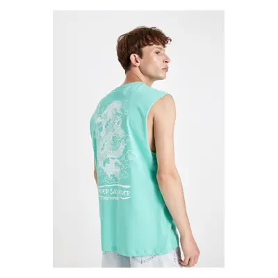 DEFACTO Boxy Fit Printed Crew Neck Undershirt