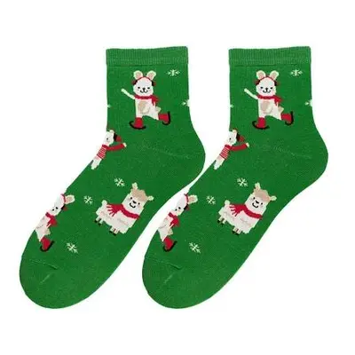 Bratex X-Mass Socks Women's Socks green/lurex d-035