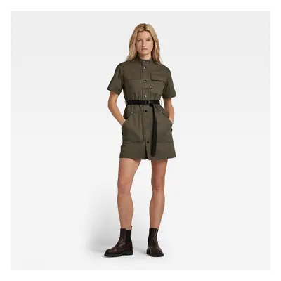 G-STAR Dress - Shirt Dress Short Sleeve Green