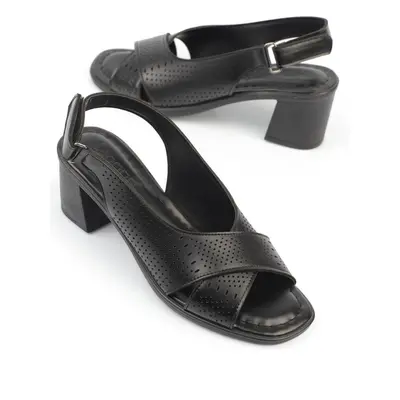 Capone Outfitters Capone Black Women's Open Toe Heels Shoes