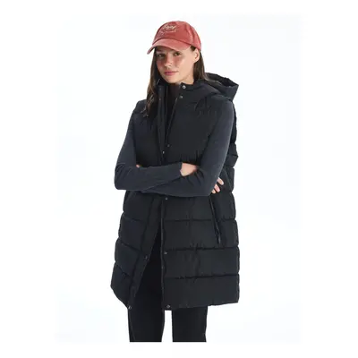 LC Waikiki Women's Hooded Plain Puffer Vest