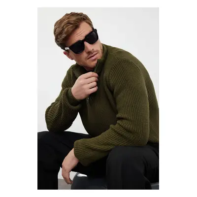 Trendyol Khaki Casual Regular Half Turtleneck Plain Knitwear Sweater