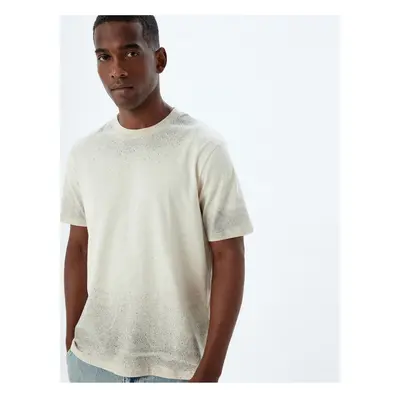 Koton Crew Neck T-Shirt Printed Short Sleeve Cotton