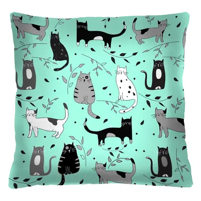 Bertoni Home Unisex's Square Pillow Lazy Cats